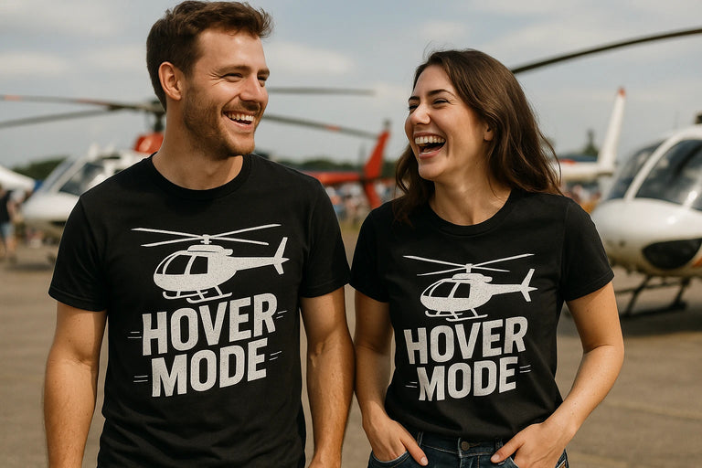 Person wearing the black helicopter shirts graphic tee - 