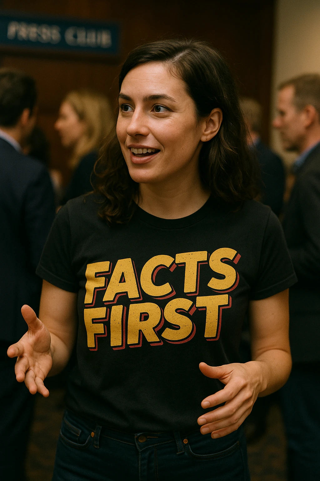 "Facts First" black journalist t shirt - a birthday gift for journalist lover