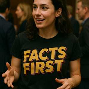 "Facts First" black journalist t shirt - a birthday gift for journalist lover