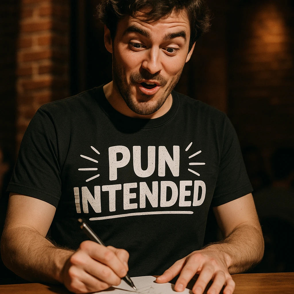 "Pun Intended" comedy couple tees - product photo 8