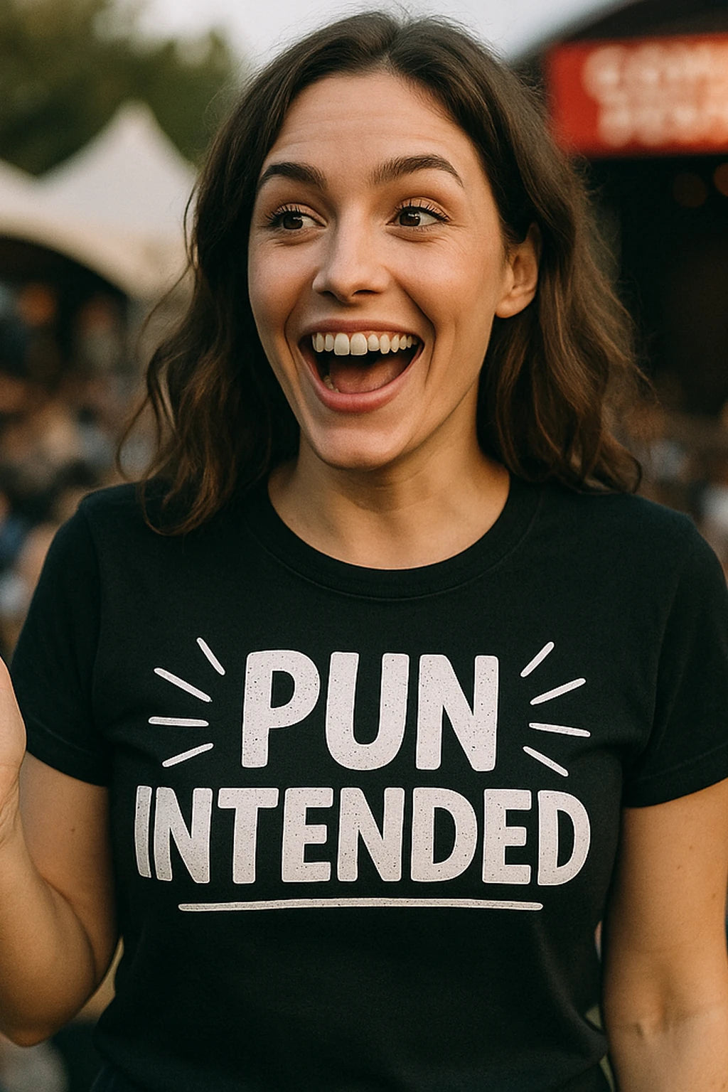 "Pun Intended" comedy couple tees - product photo 7