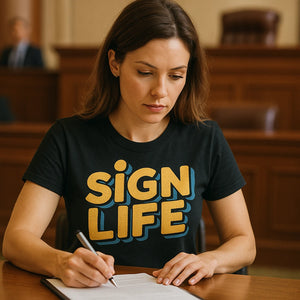 "Sign Life" interpreter t shirt - product photo 9