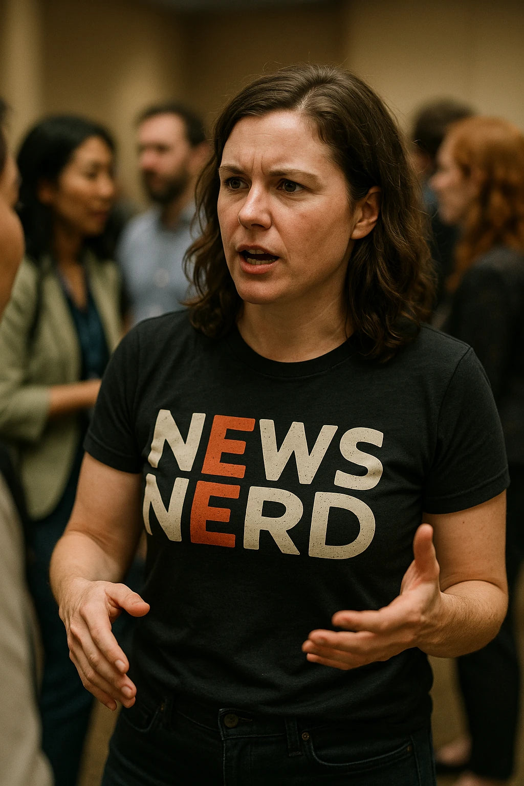 "News Nerd" black journalist t shirt - a birthday gift for journalist lover