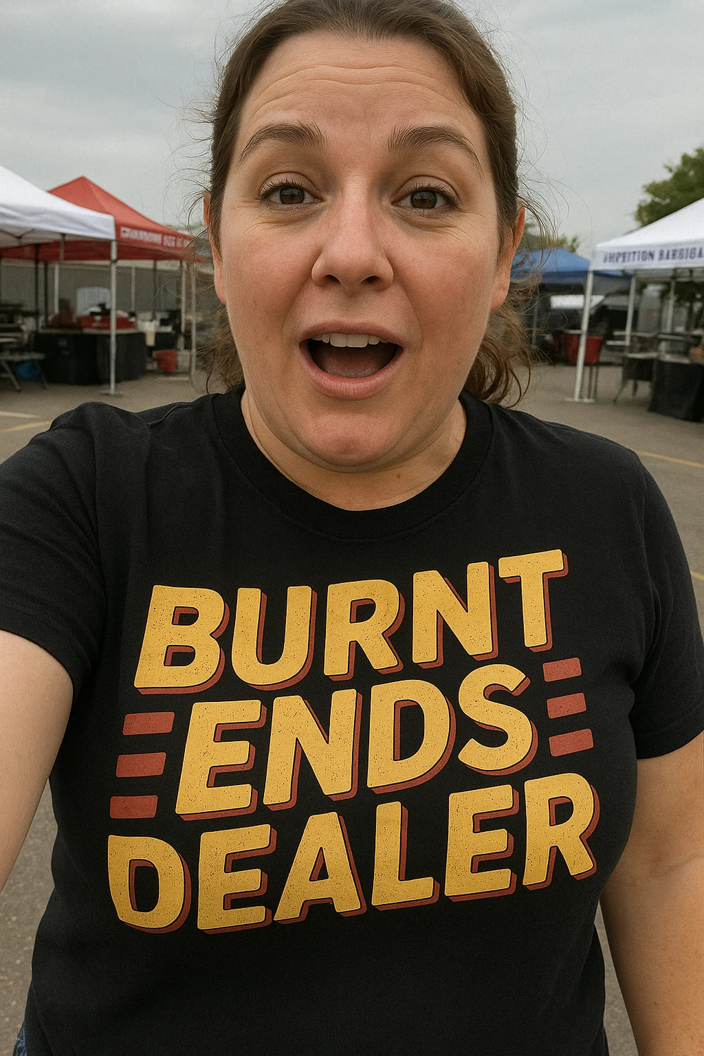 "Burnt Ends Dealer" black bbq t shirt - also one of the best gifts for bbq lovers