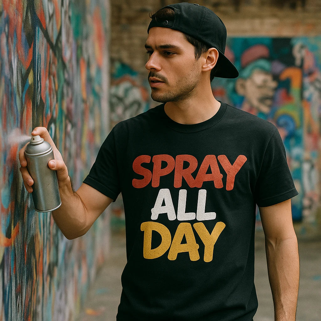 "Spray All Day" street art tee shirts - product photo 8