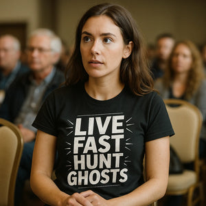 "Live Fast Hunt Ghosts" paranormal t shirt - product photo 9