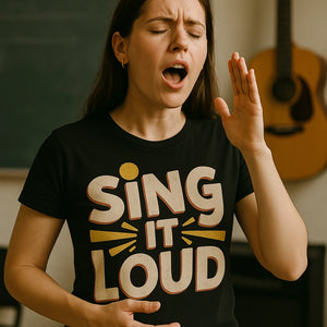 "Sing It Loud" singing t shirt - product photo 8