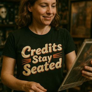"Credits Stay Seated" graphic tee - product photo 6