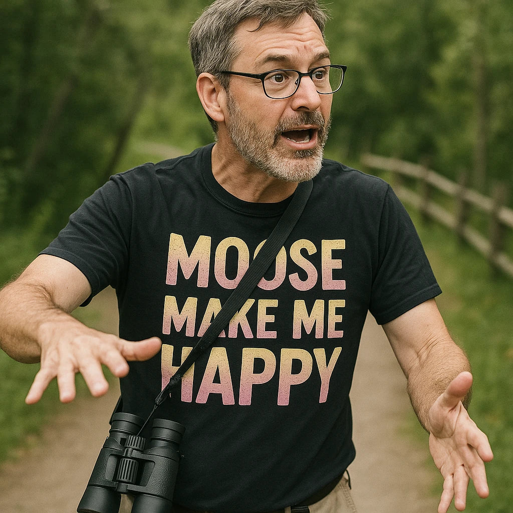"Moose Make Me Happy" nature walk t shirt - product photo 8