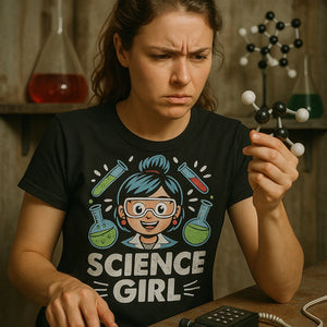 "Science Girl" chemistry t shirt - product photo 8