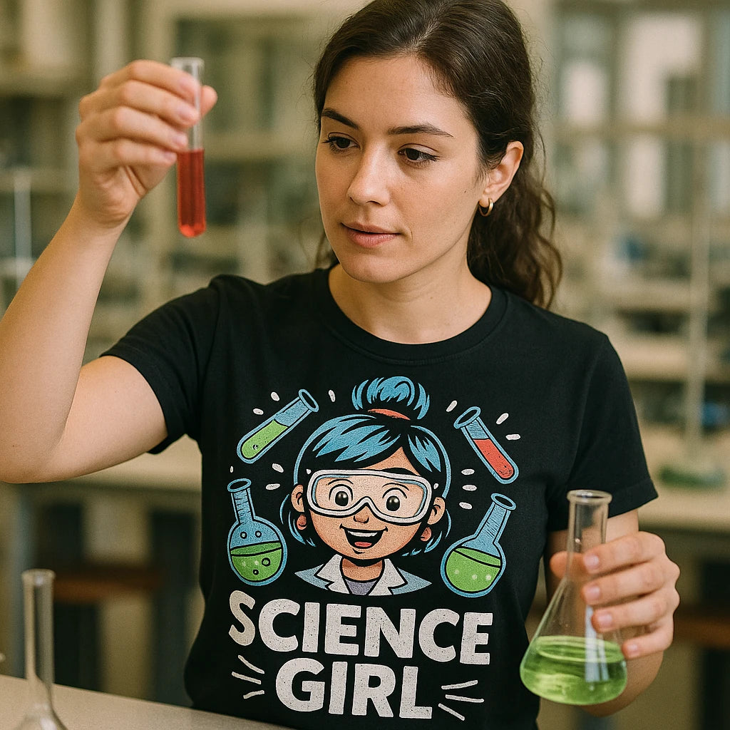 "Science Girl" chemistry t shirt - product photo 9