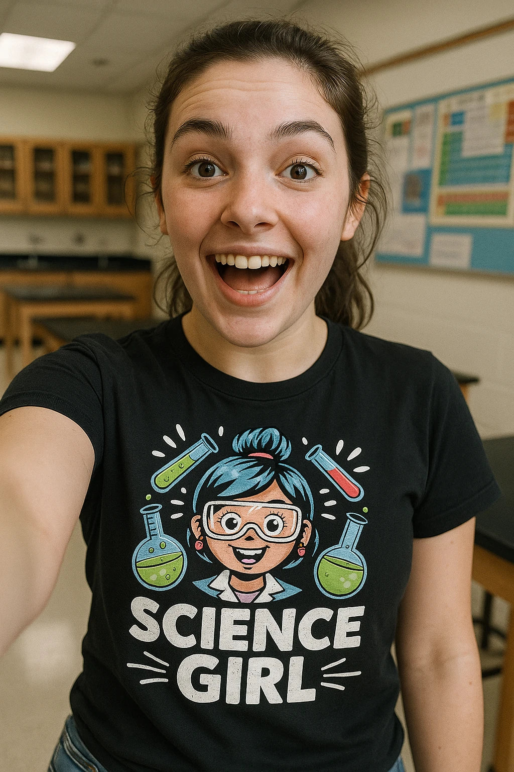 "Science Girl" chemistry t shirt - product photo 7