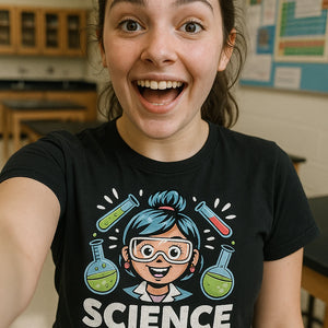 "Science Girl" chemistry t shirt - product photo 7