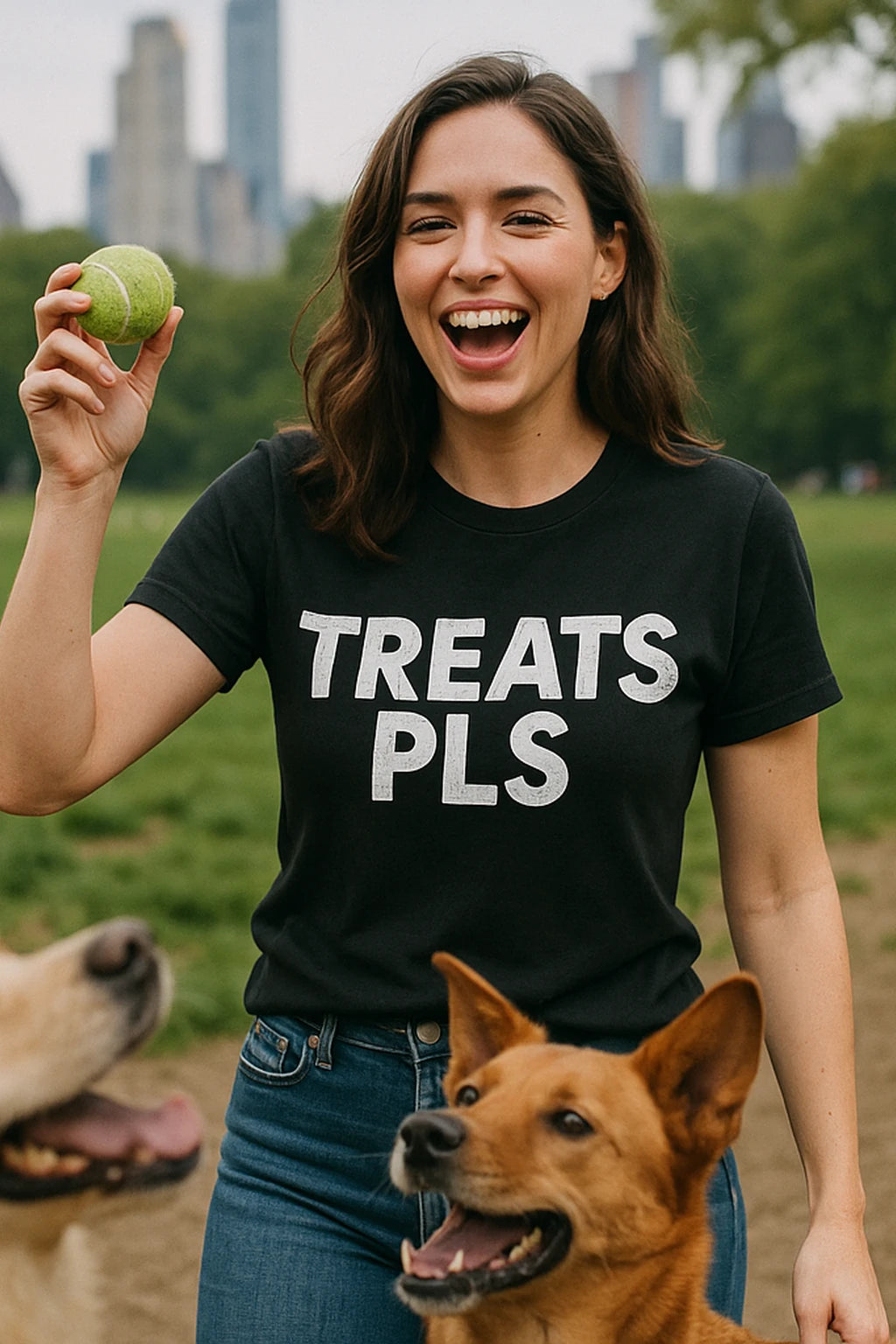 "Treats Pls" black dog lovers shirts - a birthday gift for dog lovers lover