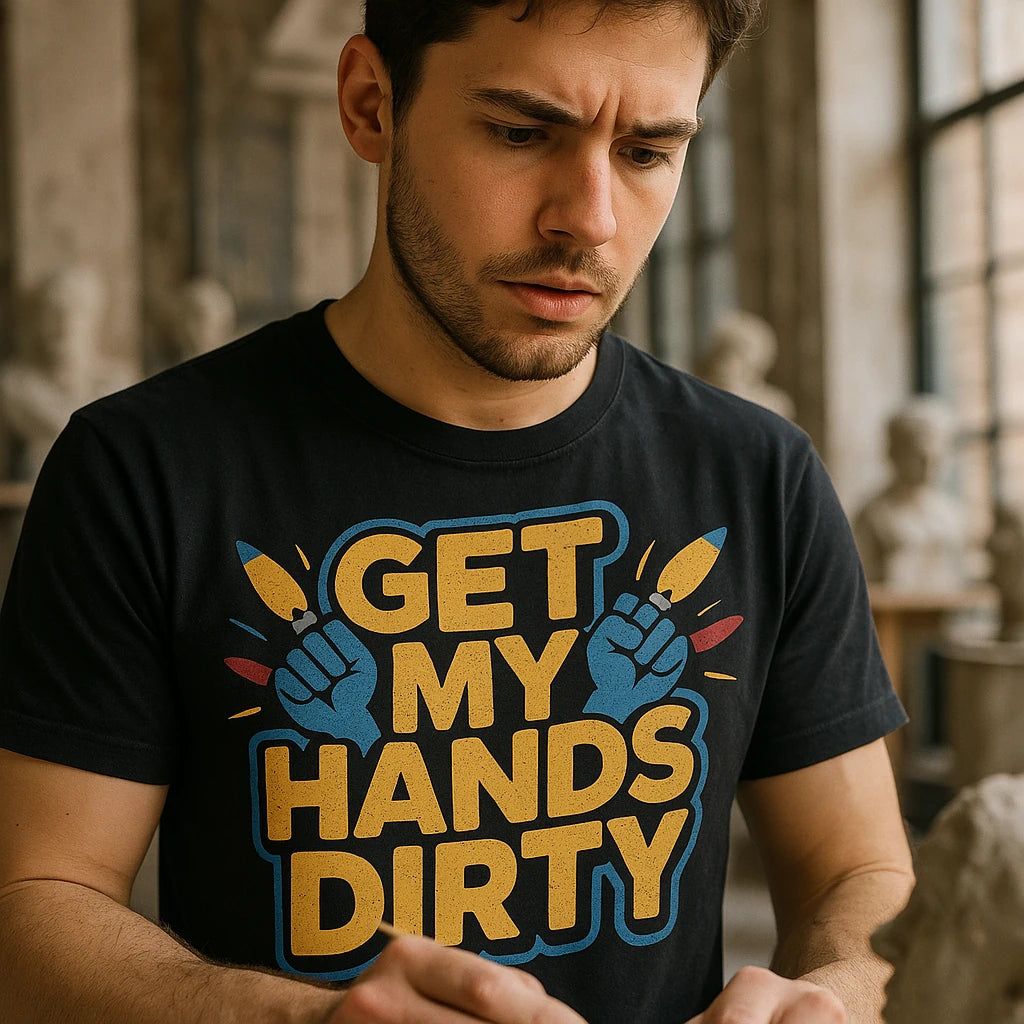 "Get My Hands Dirty" sculpting t shirt - product photo 8