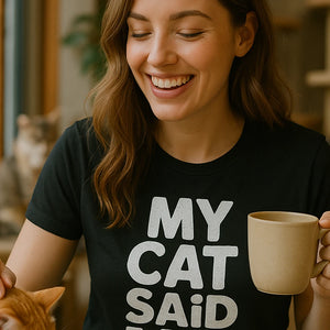 "My Cat Said No" black cat lovers t shirt - a birthday gift for cat lovers lover