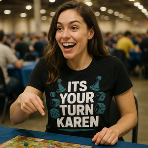 "Its Your Turn Karen" black board game tee - also one of the gifts for people who like board games