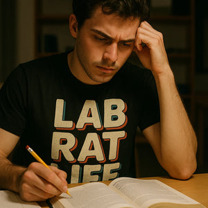 "Lab Rat Life" studying t shirt - product photo 8