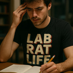 "Lab Rat Life" black studying t shirt - a birthday gift for studying lover