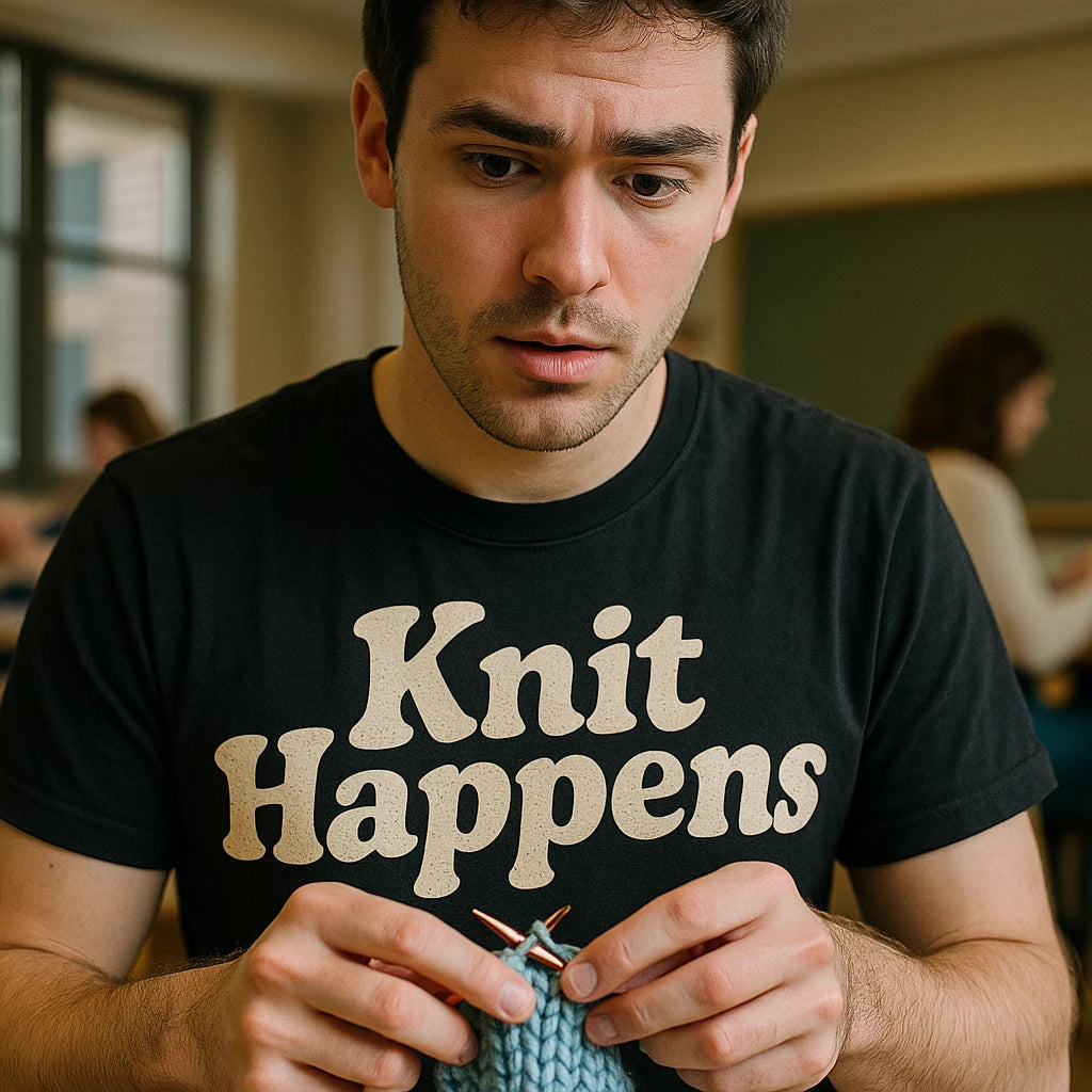 "Knit Happens" knitted t shirt womens - product photo 8
