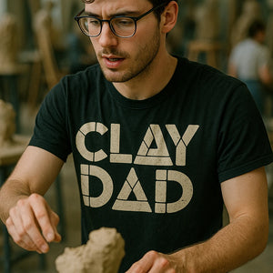 "Clay Dad" black body sculpting t shirt - a birthday gift for sculpting lover