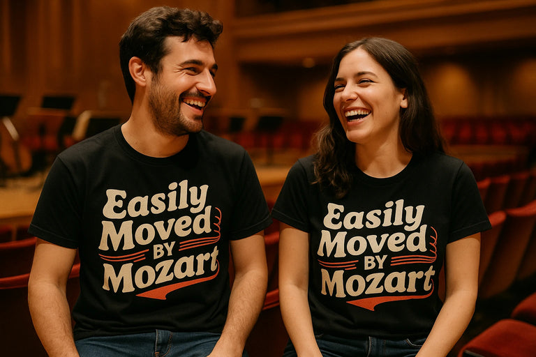 Person wearing the black classical music shirts graphic tee - 