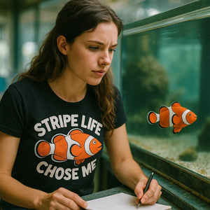 "Stripe Life Chose Me" clownfish t shirt - product photo 9