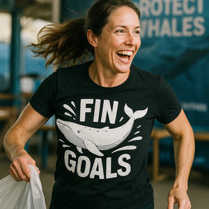 "Fin Goals" killer whale t shirt - product photo 8