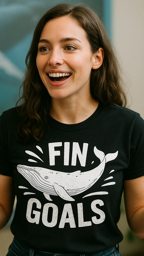 "Fin Goals" killer whale t shirt - product photo 9