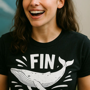 "Fin Goals" killer whale t shirt - product photo 9