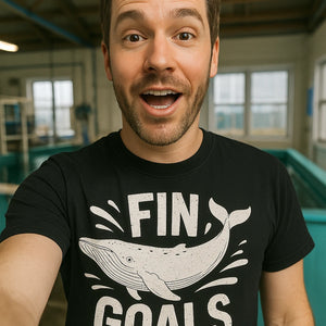 "Fin Goals" killer whale t shirt - product photo 7