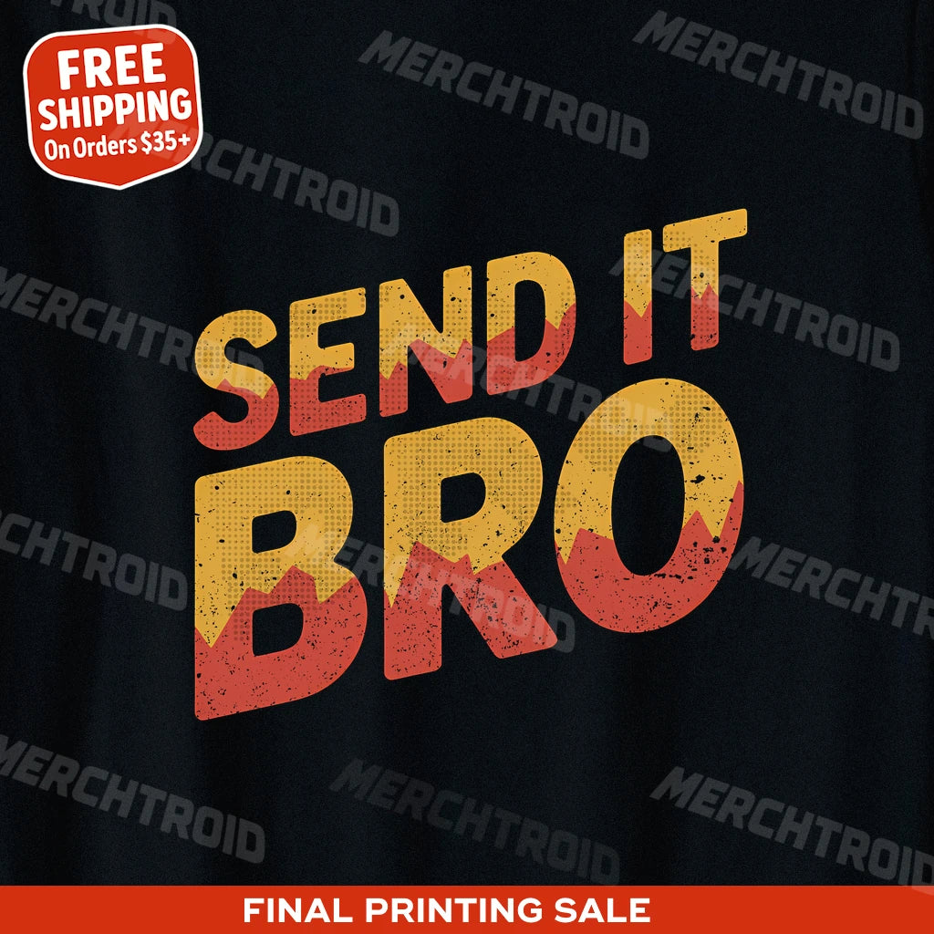 "Send It Bro" rock climbing tees - product photo 9