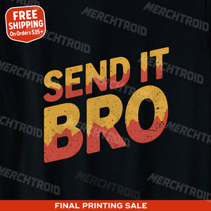 "Send It Bro" rock climbing tees - product photo 9