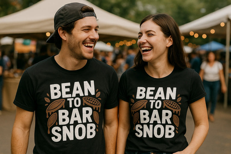 Person wearing the black chocolate t shirt graphic tee - 