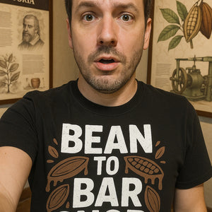 "Bean To Bar Snob" black chocolate t shirt - also a unique gifts for chocolate lovers