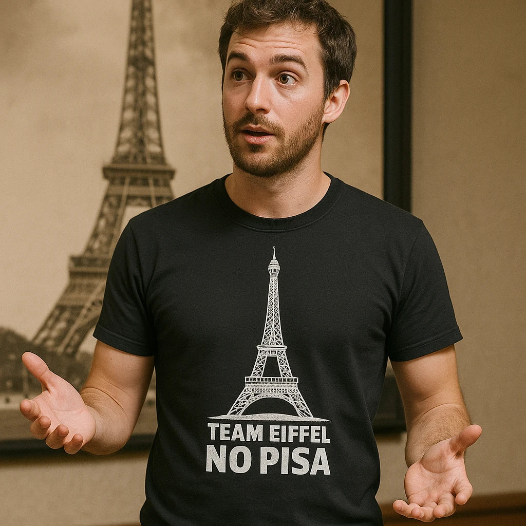 "Team Eiffel No Pisa" the eiffel tower t shirt - product photo 8