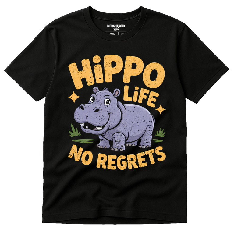 Black Hippo T Shirt - 