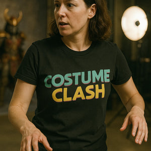 "Costume Clash" black cosplayers t shirt - a birthday gift for cosplayers lover
