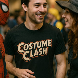 "Costume Clash" black cosplayers t shirt - a birthday gift for cosplayers lover