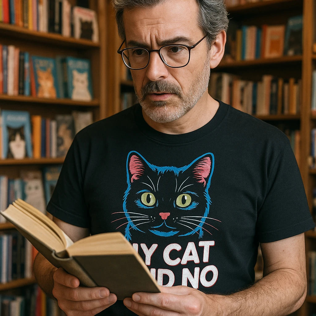 "My Cat Said No" black cat lovers t shirt, photographed as cat lovers lover gift