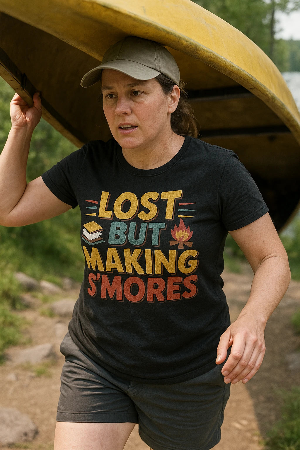 "Lost But Making S'Mores" camp shirts for men - product photo 6