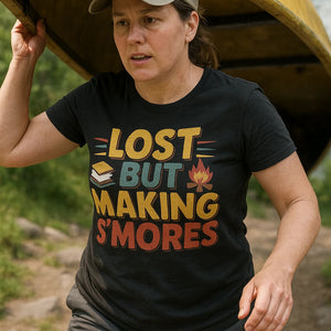 "Lost But Making S'Mores" camp shirts for men - product photo 6
