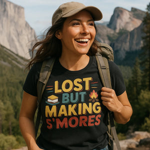 "Lost But Making S'Mores" camp shirts for men - product photo 9