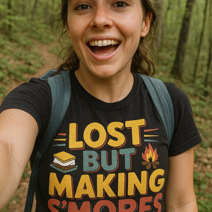 "Lost But Making S'Mores" camp shirts for men - product photo 7