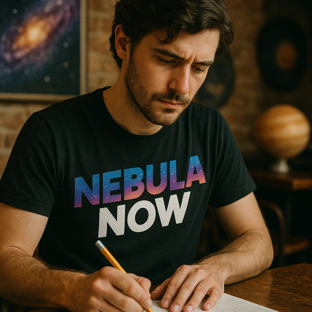 "Nebula Now" galaxy wolf t shirt - product photo 8