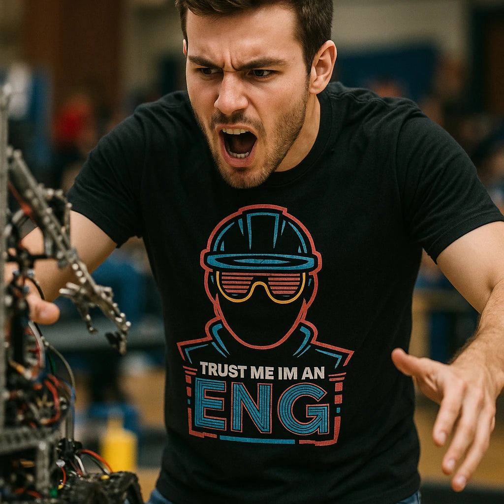 "Trust Me Im an Eng" black engineer t shirt - also one of the gifts for engineering students