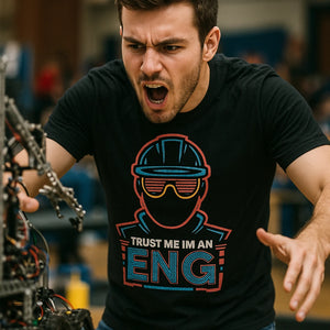 "Trust Me Im an Eng" black engineer t shirt - also one of the gifts for engineering students