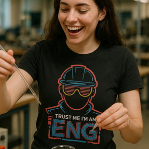 "Trust Me Im an Eng" black engineer t shirt - also a engineer gift ideas