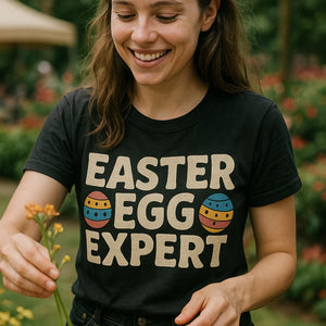 "Easter Egg Expert" black easter shirts - a easter basket ideas for horse lovers