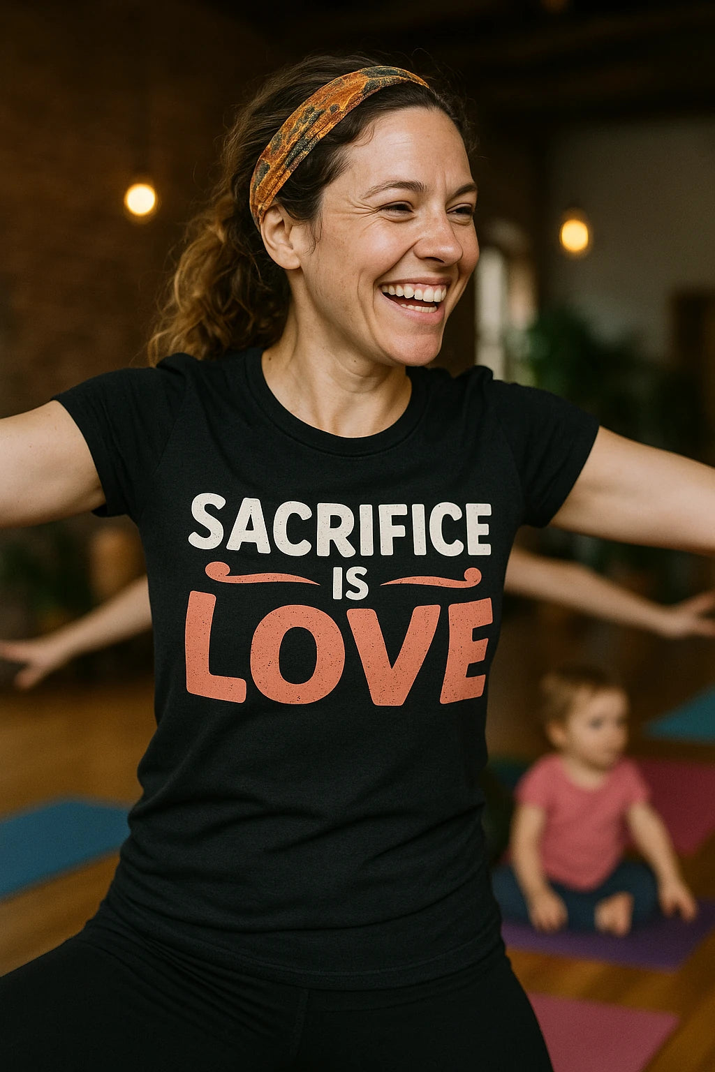 "Sacrifice Is Love" black mom life tee - a birthday gift for mom life lover